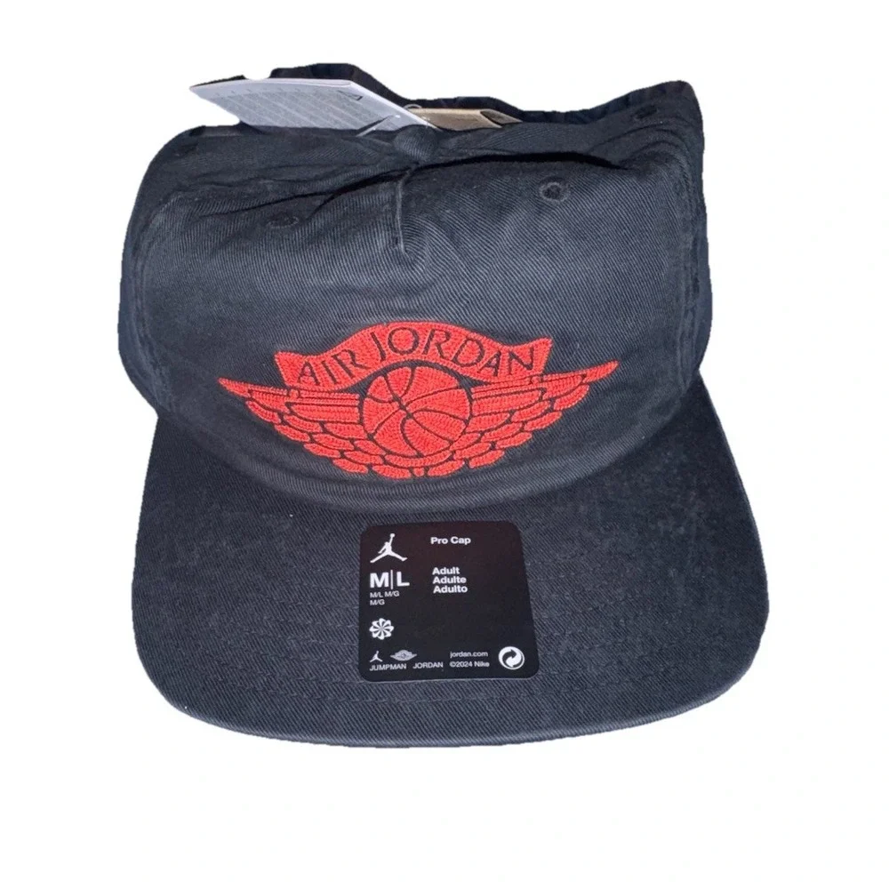Air Jordan Wings Hat Men M-L Denim Washed Embroidered Jumpman StrapBack Cap